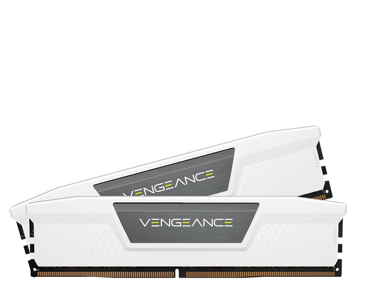CORSAIR DDR5-5600MHz 事務机パソコン用記憶装置 VENGEANCE DDR5続きもの (パソコン5-44800) Intel XMP記憶装置一揃いの道具 64GB 白いこと 32GB×2枚 CMK64GX5M2B5600C40W