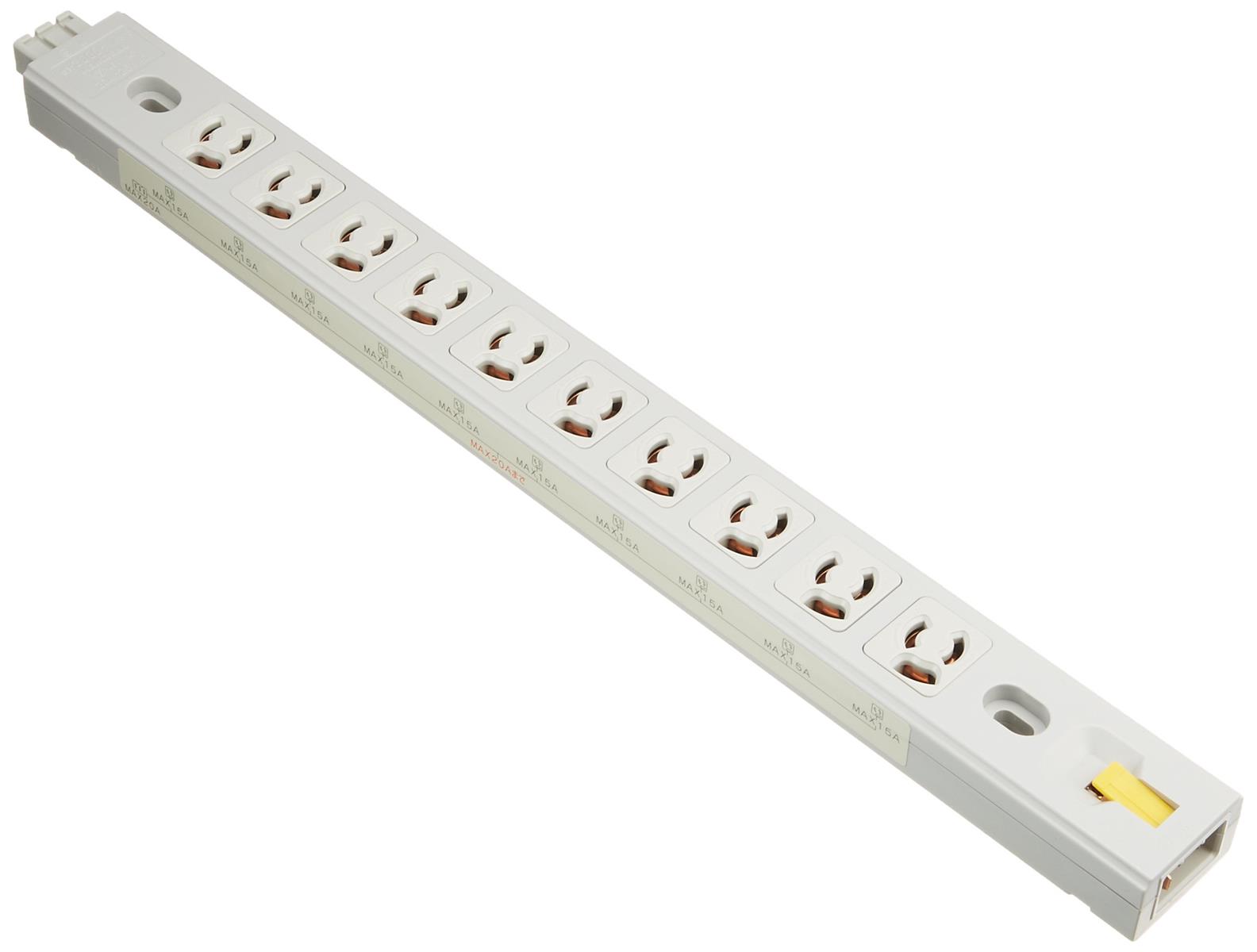 サンワサプライ サーヴァー仕合わせ用差し込み赤ちょうちん 20A 3P抜け打ちきり 10個口 TAP-MR7535