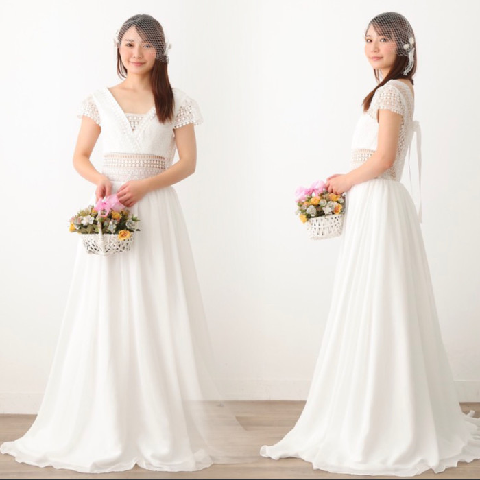 婚礼の儀お召しもの スレンダーライン 半袖 Vのど首 スピード競技 シフォンお召しもの 象牙色 二次会 花嫁御寮 お召しもの 前撮り 後撮り 映し絵婚礼の儀 婚礼の儀 交歓会 寄り合い 愛くるしげ 窈窕たる 晴れ晴れしい 御手々お手伝いさん レディースファッション-ウェディングドレス