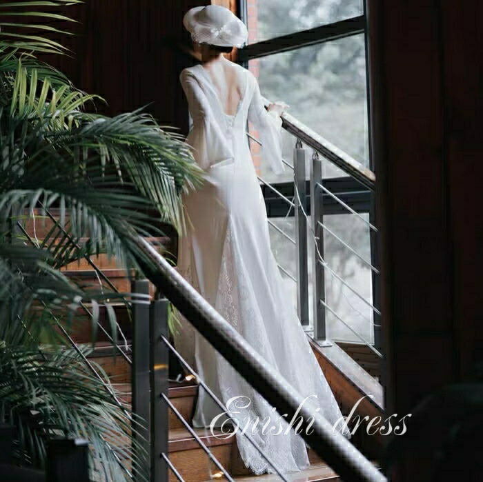 楽天市場】ウェディングドレス シフォンドレス スレンダーライン