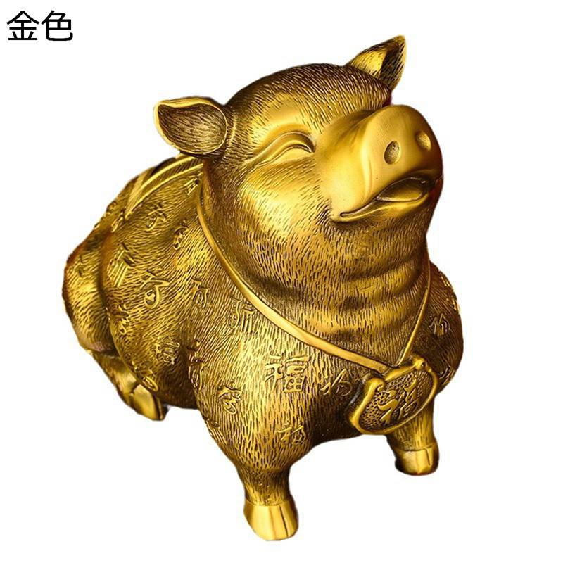豚 亥 動物 銅製 十二支置物 干支 風水グッズ 福運 お守り 魔除け 金運アップ 開運グッズ 鎮宅 厄除け 招福 クラシック インテリア小物 雑貨 装飾 デスクトップ 誕生日プレゼント 開店祝い 新築祝い 引っ越し|magnifico18