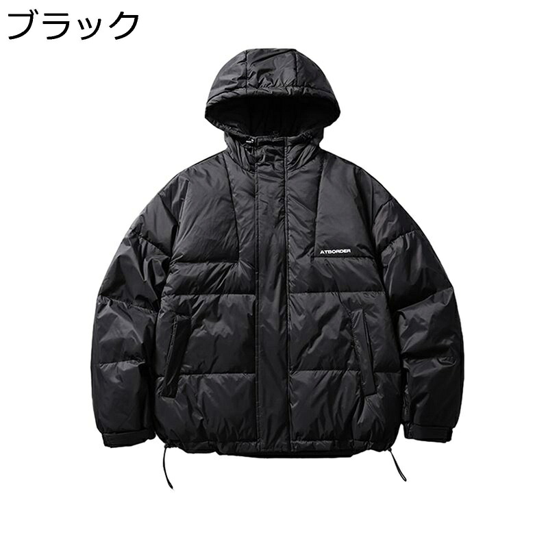 打ち倒す厚地の外套 レディース メンズ 文字柄 刷り上げる ワンポイント 防寒厚地の外套 冬服 厚地の外套 朦々たる 防寒 生あたたかい 防風 ボンネット付き添い人 衣嚢 ジップアップ 心地好い ゆったり かっこ良い 通い 通学 旅する コート・ジャケット-メンズファッション