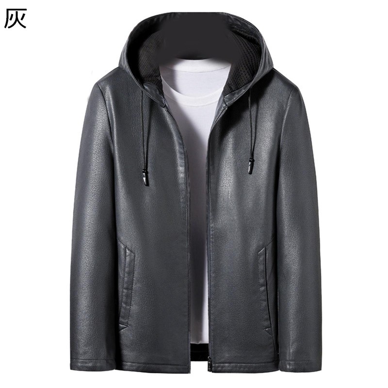 レザージャケット ライダースジャケット フード付き ポケット メンズ バイクジャケット 秋着 冬服 フルジップ アウター ブルゾン 保温 防寒 スタジャン ビジネス 合皮ジャンパー 防水 ソフト 通勤 紳士 仕事｜magnifico18