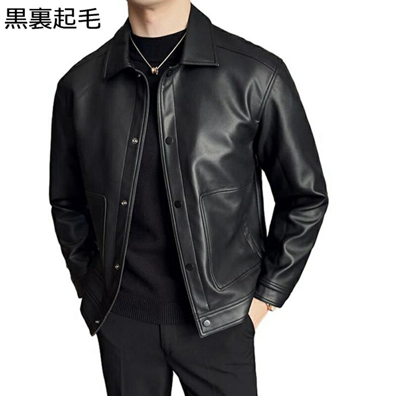 革ジャケット ライダースジャケット メンズ バイクジャケット 秋着 冬服 ジップアップ アウター ブルゾン あったか 防寒着 スタジャン ビジネス 防水 柔らかい アウトドア 日常 旅行 ブラウン ブラック