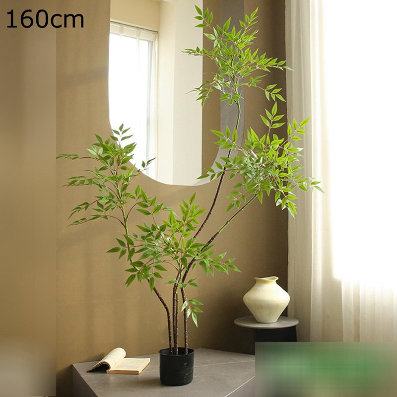 ホテル リビング ルーム 部屋に置く植物 窓辺 造花 フェイクグリーン 南天竹 人工観葉植物 大型 装飾り お祝い デコ用 枯れない 水やり不要 世話いらず リアル グリーナリーライフ ギフトにも｜magnifico18