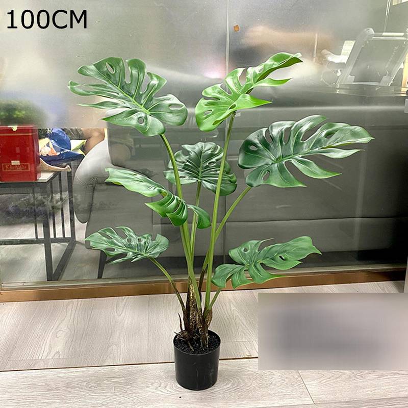 モンステラ 人工観葉植物 大型 造花 人工緑植木 屋内 エントランス 玄関 ホーム フェイクグリーン プレゼント 引っ越し祝い 結婚 父の日 グリーナリーライフ お手入れ簡単 害虫が発生しない