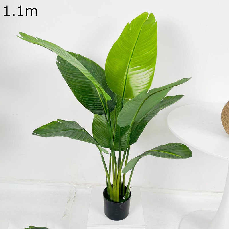 人工観葉植物 (旅人の木) フェイクグリーン 観覧植物 造花 屋内 エントランス 玄関 ホーム 大型 モダン空間に最適 開店祝い 装飾り お祝い デコ用 枯れない 水やり不要 世話いらず