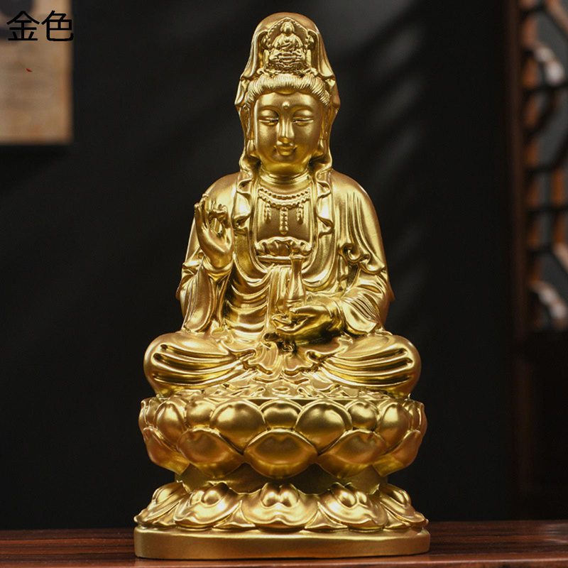 観音菩薩様 南海大聖 観音像 高級木彫り 仏壇仏像 観音様 木製 坐像 風水グッズ 縁起物 開運グッズ 厄除け お守り 魔除け 仕事運 幸運 福運上昇 オブジェ 卓上置物 玄関 オフィス リビングルーム 9,200円