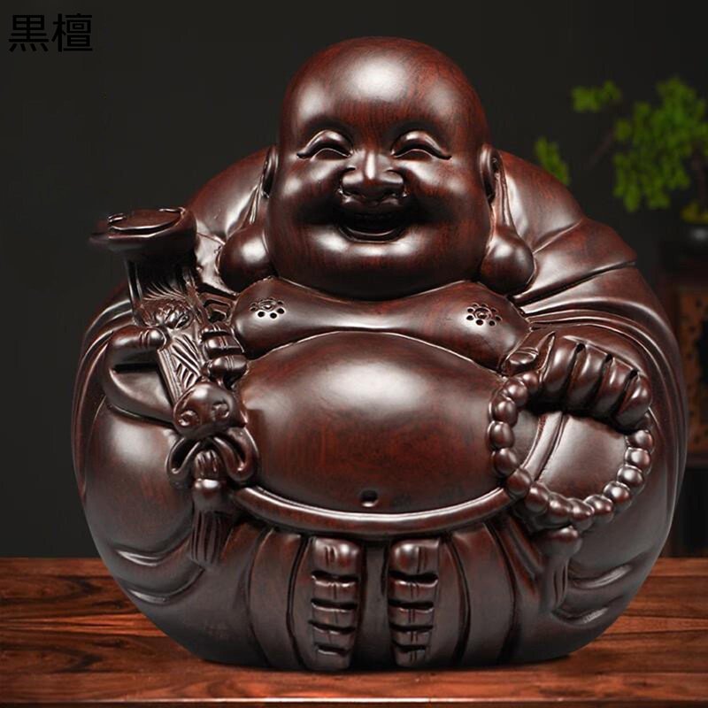 木製 弥勒 弥勒仏 布袋尊 布袋様 弥勒様 飾りつけ わらい顔仏像 招財 風水グッズ 縁起物 風水個条 厄除け 金運引きあげる お引き立て華めく祈とう 華めく 開運グッズ 金運 財運 開店祝賀会 会社組織 起業 店飾りつけ 差し上げ物 執務室