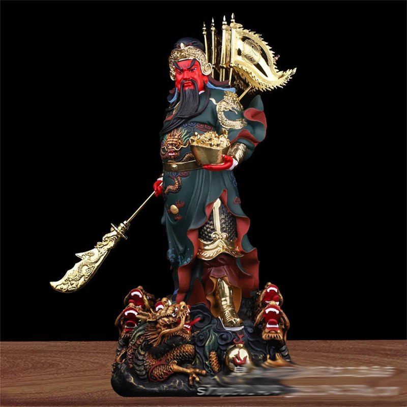 楽天市場】関羽 像 風水 置物 関羽像 財神関羽 銅製 高さ24．5cm