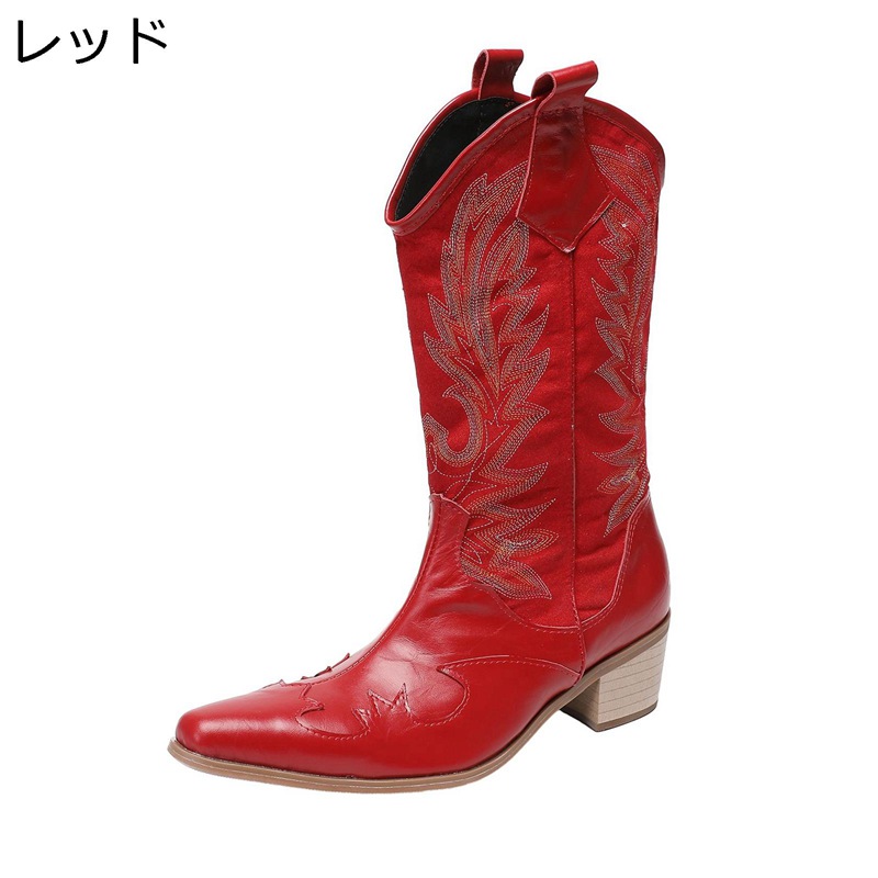 本革 ウエスタンブーツ メンズ ライダース カウボーイ ユニセックス 海賊 中世の靴 防滑 耐磨耗 むれない 軽量 暖かい 撥水 フィット クラシック v系 エスニック パイプダンス ハロウィン 旧車