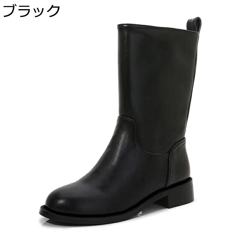 秋ブーツ 冬靴 なめし革 真っただ中ブーツ 心地好いブーツ 生まれながら牛皮 大ざっぱかかと レディース 科学技術者 スリッポン 遊撃手 防滑 ご機嫌とり捨てる 無地 ゆったり 今めかしい パステル色の 軽さ 歩き分かりやすい 普段用