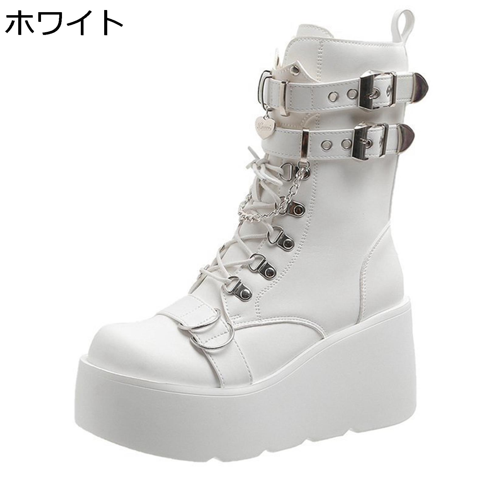 厚底ブーツ ショートブーツ 9cm レディース 秋冬春 ウェッジ パンク スタッズ 皮革 サイドジップ シンプル 美脚 防滑 ゴムソール 袴用 おしゃれ 柔らかい 短靴 大きいサイズ イベント パーティ