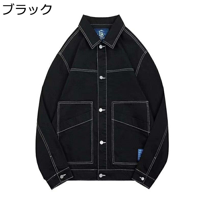 デニムジャケット メンズ 長袖 大きいサイズ カジュアル トップス アウター ゆったり 軽い オシャレ コンフォート 前開き シンプル 春秋冬 トラベル 通学 ワーク デイリー ウォーキング