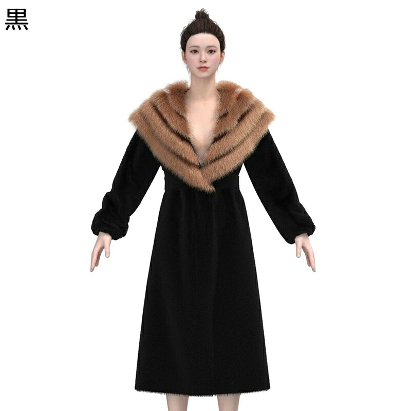 毛皮コート フェイクファー ファージャケット レディース ファーブルゾン ゆったり 秋冬服 ロング 防寒着 暖かい もこもこ ジャケット 韓国風 エレガント 贅沢感 二次会 和装 お披露宴｜magnifico18