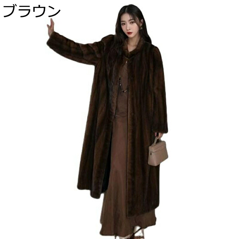ロング厚地の外套 毛皮上衣 フェイクファー レディース 防寒着 毛皮上衣 厚地の外套大きさ 秋 冬 雅びやか ボア厚地の外套 もこもこ 生あたたかい デイリー若い衆 出で立つ 韓国風