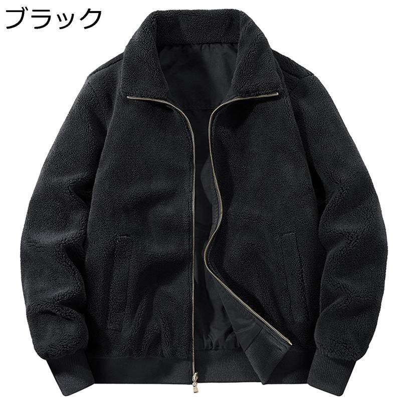 フライトジャケット 綿 メンズ 厚手 ボアジャケット 両面着 リバーシブル カジュアル 防寒 ジャンパー ブルゾン 防風 保温性 ジップアップ 作業 デイリー キャンプ バイク|magnifico18