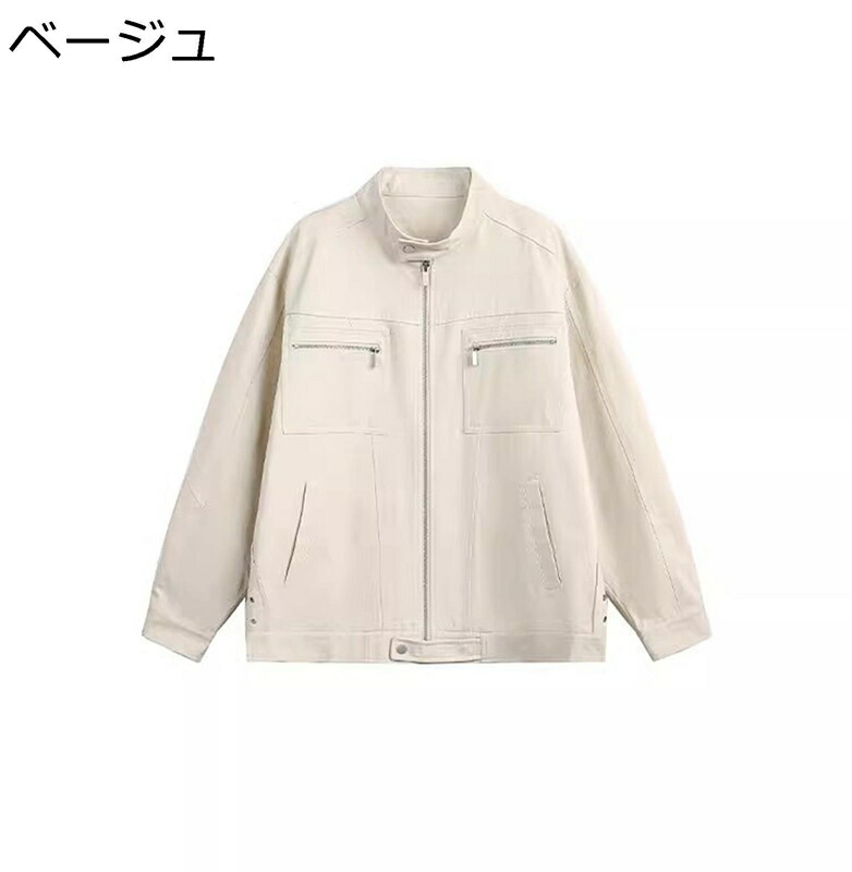 ワークジャケット メンズ お洒落 ブルゾン ヴィンテージ カジュアル シンプル ジャケット ファッション ゆったり 春 秋 アウター ジャンパー 薄手 シンプル 作業 ストリート