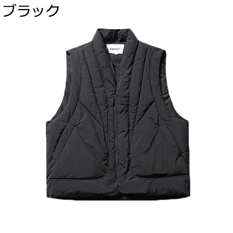 ダウンベスト メンズ 冬服 Vネック ベスト 中綿 日式 軽量 暖かい 防寒着 保温性 カジュアル ヴィンテージ ゆったり 秋冬 アウター 作業着 ワーク オフィス デイリー お出掛け