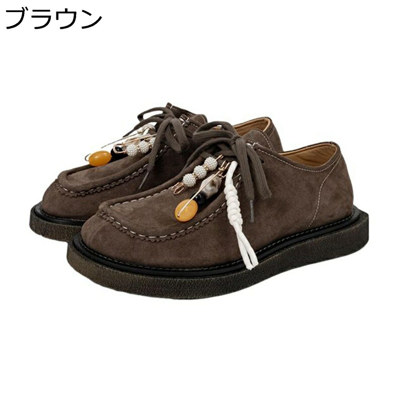 ワラビーシューズ メンズ 厚底 レザー レースアップ 男女兼用 フラット スエード 大きいサイズ 防滑 履き易い かっこいい カジュアル オックスフォードシューズ 短靴 紳士靴 パーティー 新生活