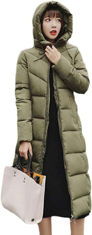 ダウンジャケット レディース ロングコート 冬服 厚手 ダウンコート 上品 中綿コート カジュアル 膝丈 アウター ダウン 体型カバー 着痩せ 綿服 シンプル スタイリッシュ 大きいサイズ 暖かい お