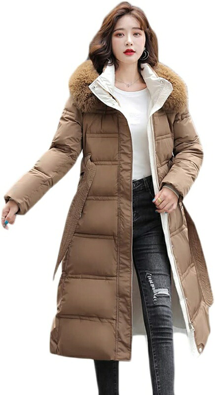 ダウンジャケット レディース ロングジャケット ダウンコート ロング アウター 大きいサイズ 中綿 コート ロング丈服 大人可愛い 可愛い おしゃれ ゆったり カジュアル 体型カバー 暖かい 薄型 着