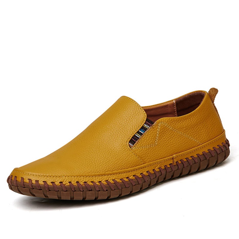 メンズ スリッポン ビジネスシューズ 本革 レザー ローカット ウォーキング シューズ 職場用 通勤 紳士靴 通気性 歩きやすい 旅行 宴会 パーティ シンプル靴 ビジネス デッキ 出張 コインローフ｜magnifico18