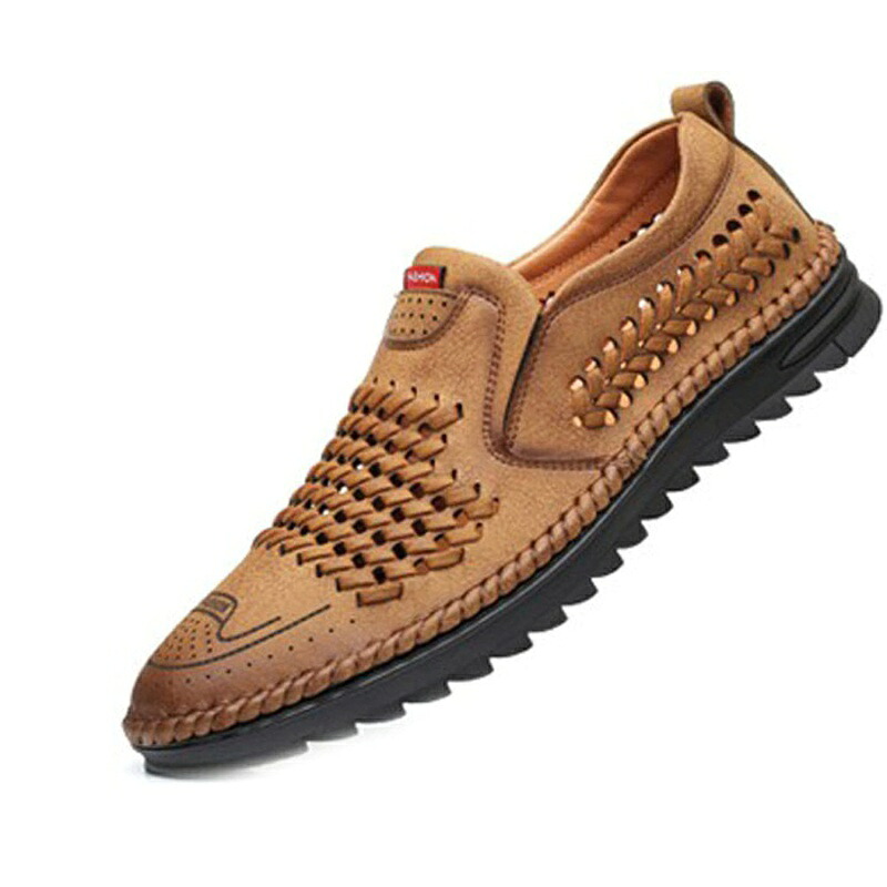 ドライビングシューズ メンズ カジュアルシューズ 革靴 メッシュサンダル 通気性 幅広 大きいサイズ スリッポン ドライビングシューズ 軽量 防滑 スニーカー 歩きやすい 蒸れない ビジネス デイリー