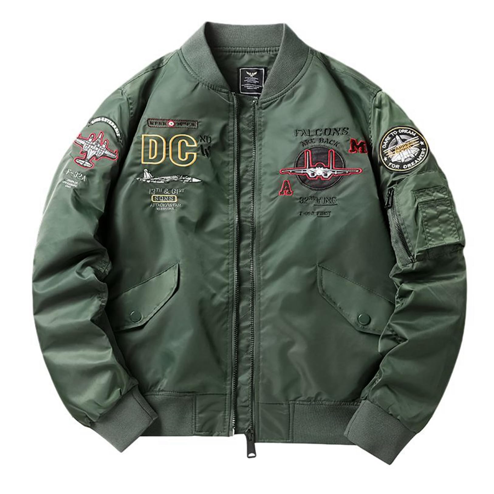 フライジャケット MA-1 エムエーワンジャケット メンズ アメリカン ナイロン 防水 ジャケット ジャンパー 大きいサイズ マルチポケット タジャン防風 ビッグシルエット ブルゾン｜magnifico18