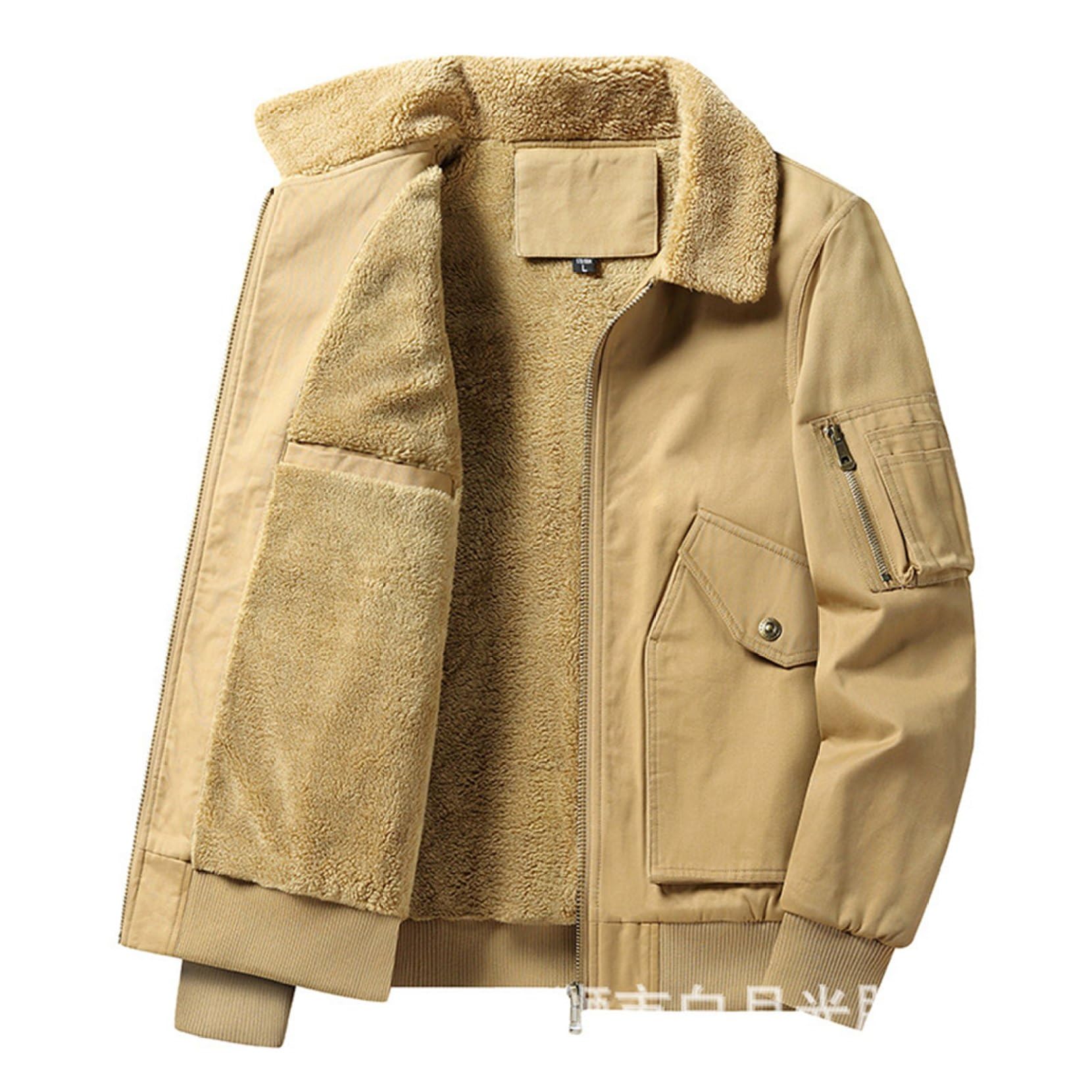 ジャケット コットン100% 作業服 m-4xl メンズ アウター ボアブルゾン 裏起毛 ミリタリー モッズコート スタンドブルゾン 秋用 冬物 あったかい 防寒防風 柔らかい モコモコ 父 普段着 7,366円