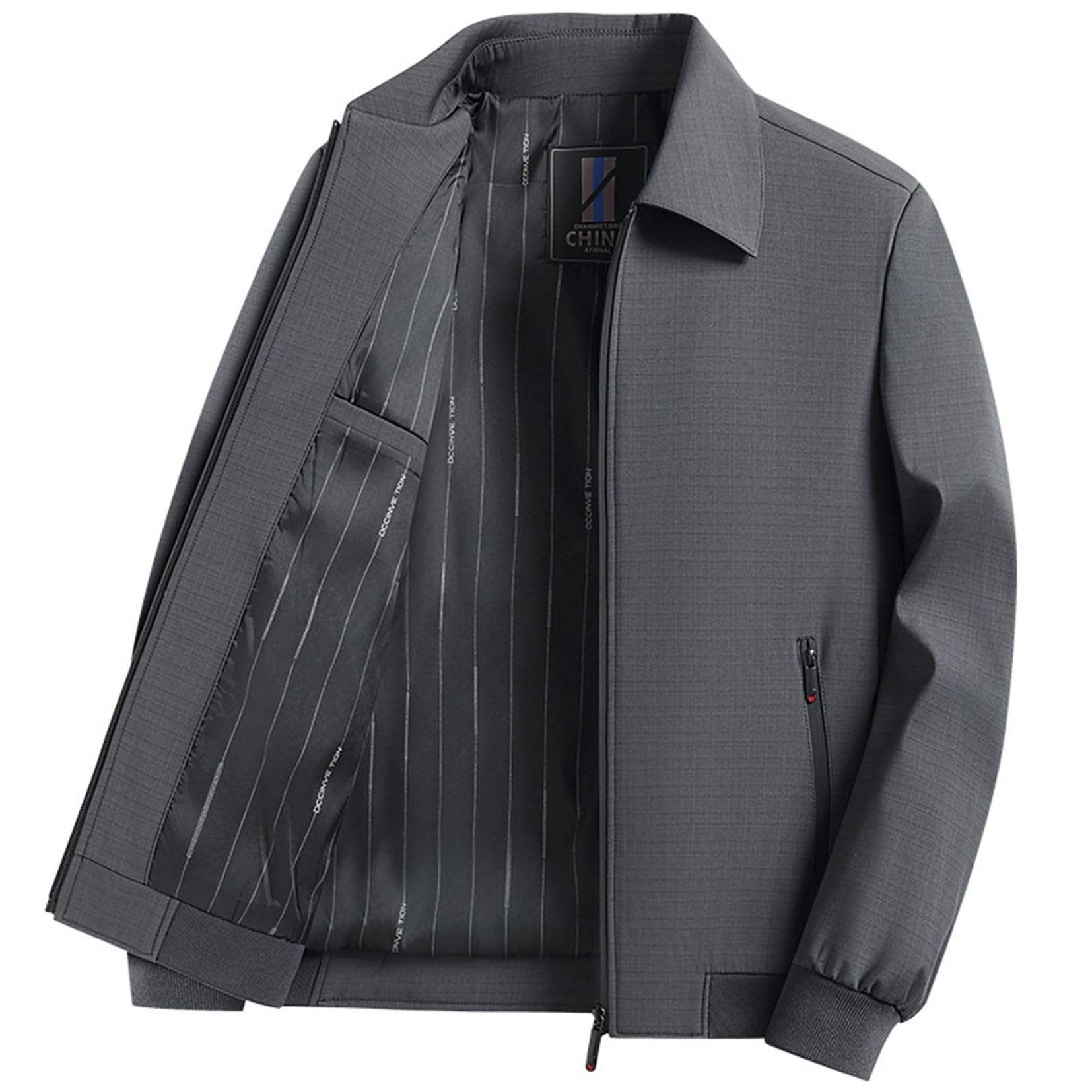 ジャケット コート 防風ジャケット メンズ 長袖 ショート丈 ゆる M～4XL 折り襟 ビジネス ポケット付き スリム 細身 中年 お父さん 羽織り アウター コート 秋冬 紳士 ビジネスオ 普段 フ