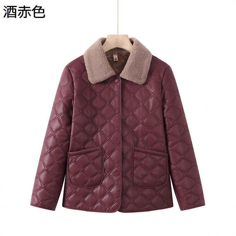 PUレザー 綿入れ レディース キルティングコート 防寒アウター 長袖 秋冬服 ショート丈 暖かい 防寒対策 厚手 アウター トップス カジュアル ブルゾン エレガント 敬老の日 お年寄り 母の日ギフト
