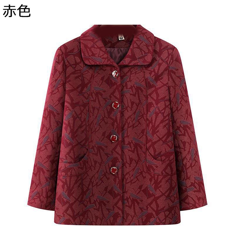 ジャケット レディース シニア 婦人服 中年 高齢者 大きいサイズ 春秋 折り襟 ファッション やわらかい スタイリッシュ カジュアル トッブス アウター 通勤 日常着用 母の日ギフト