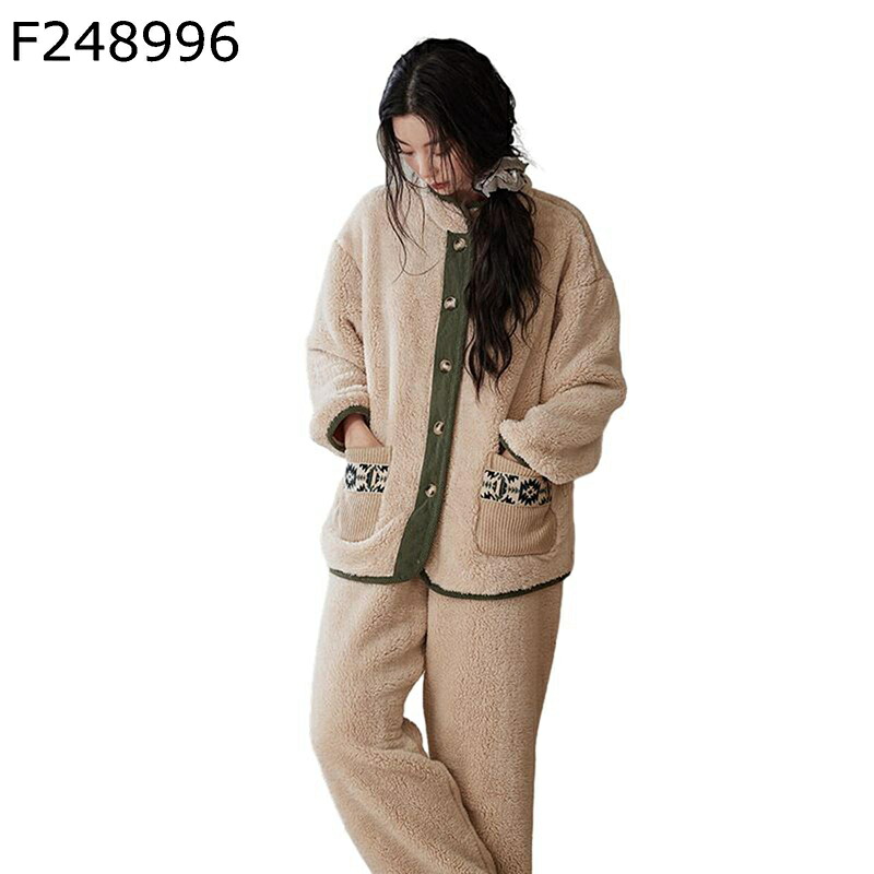 パジャマ レディース メンズ カップルパジャマ 長袖 厚い ロングパンツ 保温防寒 暖か スタンドカラー アウター おしゃれ ソフト コンフォート 秋冬服 家着 プレゼント ギフト 日常着用