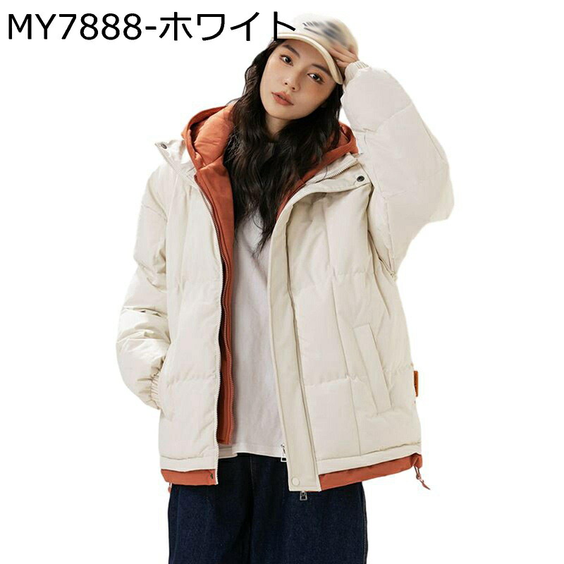 メンズ 中綿ジャケット 重ね着風 ユニセックス フード付き 厚手ジャケット 腰丈 S-3XL 仕事 中綿アウター カジュアル 防寒 アウター 軽量 動きやすい 冬服 ゆったり おしゃれ お出かけ