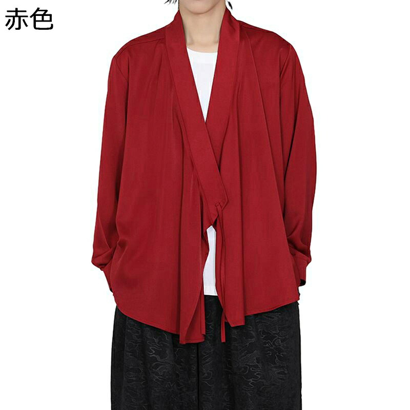 ジレー 瀬戸もの服 メンズ 朦々たる 漢服 心地よい上衣 吊りひも付き添い人 無地 防寒防風 長袖 秋冬物 アウター 綿麻 気が大きい大きさ レトロ風 パステル色の ゆったり 通い通学 学習者 細工物 厚地の外套