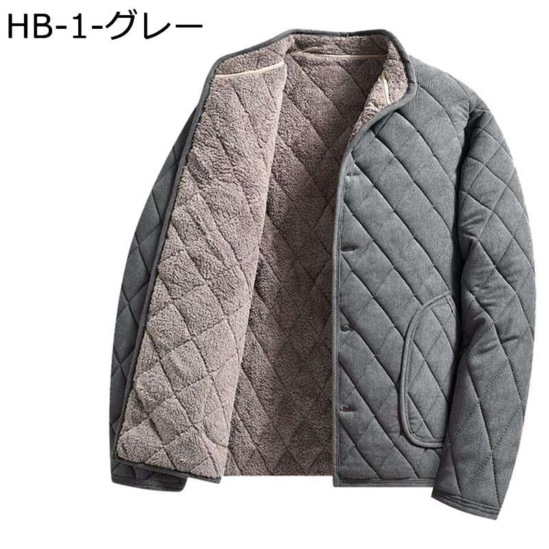 ウィンタージャケット 中綿 メンズ 防寒アウター 中年向け ルームウェア 部屋着 綿服 秋冬着 厚手 防寒保温 オーバーサイズ ライトコート 両側ポケット カジュアル 動きやすい 室内外 日常