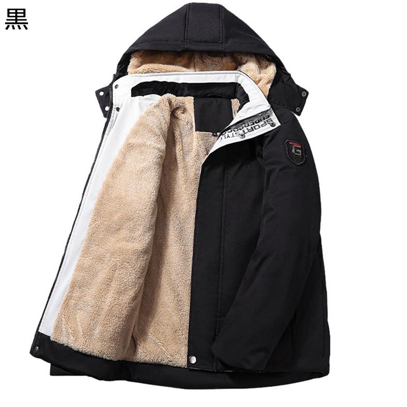 ウィンターコート 裏起毛 メンズ 中綿ブルゾン 中綿入れジャケット 厚手 防寒保温 綿服 アウターコート 帽子付き 中年向け お年寄り 冬着 ゆったり 通勤通学 カジュアル 大きいサイズ オシャレ