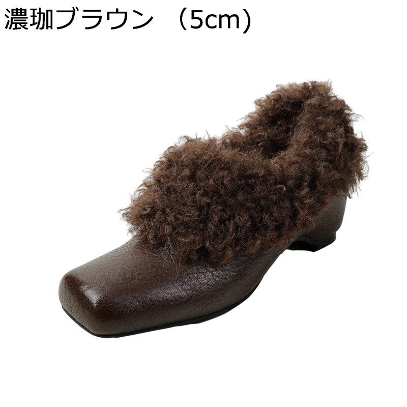 パンプス 置き目踵 羊毛 スクエアトゥ レディース スリッポン 裏起毛 ボア付き添い人 秋冬 窈窕たる 置き目とり捨てる 綿靴 保温防寒 歩き分かりやすい 朦々たる 今めかしい 耐摩耗性 通勒 執務室 一方ならずない
