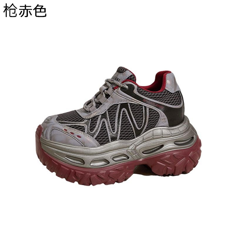 ダッドスニーカー 厚底 レディース 9cm身長UP 美脚 軽量 スポーツシューズ シークレットシューズ 耐摩耗 通気 運動靴 防滑 履きやすい おしゃれ お出かけ スポーツ レジャー トレーニング 春夏秋 7,864円