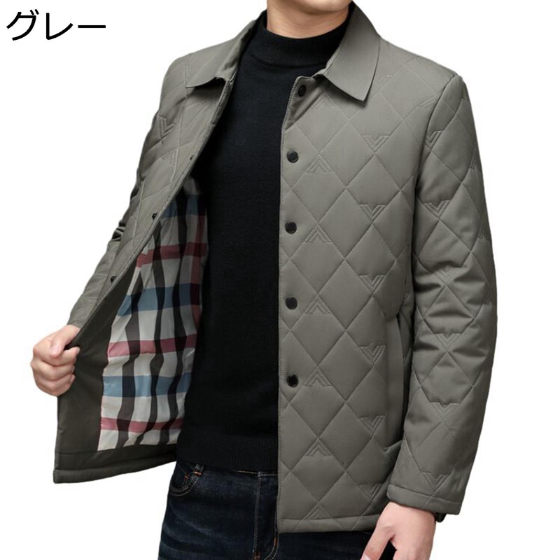 メンズ 中綿ジャケット 折り襟 中綿入れコート 防寒ブルゾン ポタン 軽い キルティング 厚手 防寒防風 温か ショート丈 ダウンコート 真冬 オーバーサイズ カジュアル アウター 男性用 通勤通学 オフィス|magnifico18