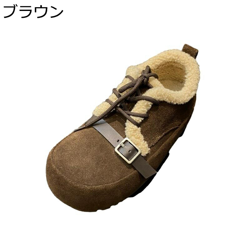 ムートンブーツ 厚底 スニーカー 裏ボア スエードクロス 裹起毛 レディース靴 胴締め付き添い人 フリース 冬靴 生あたたかい 毛革 スノーブーツ ふわもこ 成年者好いたらしい 心地好いシューズ あったか 日常 向こう見ず 歩き分かりやすい 雪靴