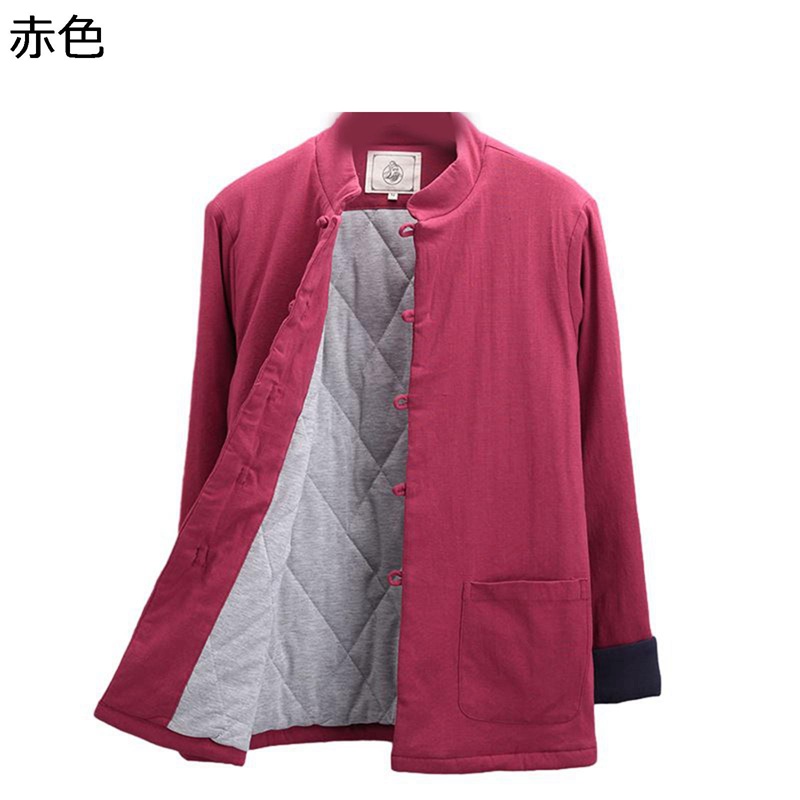 綿入れ 厚手コート メンズ 長袖 秋冬服 アウター チャイナ風 スタンドカラー 無地 チャイナボタン 防寒性 厚手 暖かい あったか カジュアル 唐装 ゆったり トッブス 日常着用 スポーツ 寿披露宴