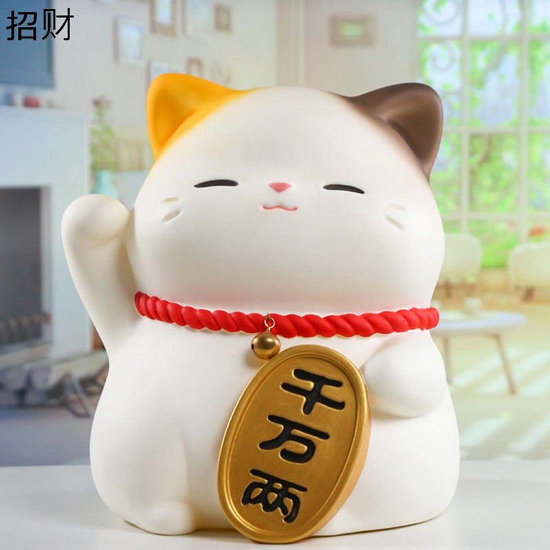 招き猫 鈴ネコ 置物 貯金箱 オブジェ 風水 ギフト プレゼント かわいい モダン 金運アップ 幸運チャーム 厄除け 樹脂製 オフィスデスク 儀式感のある装飾 店飾り 玄関小物 開店お祝い 古希祝い 5,157円