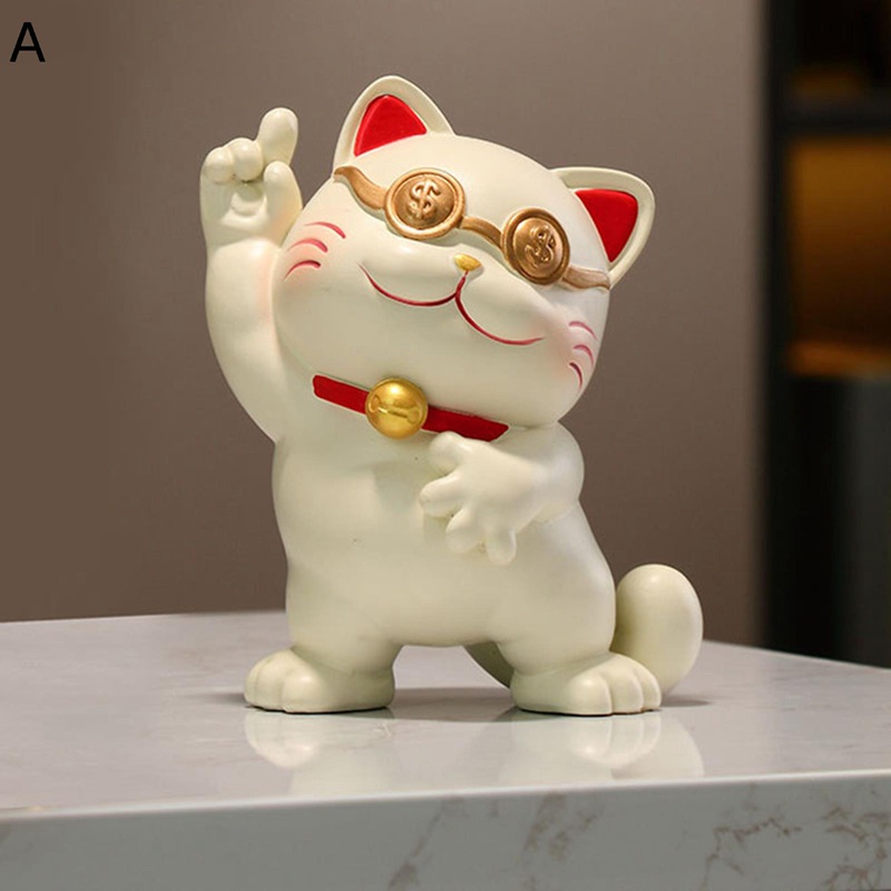 飾りつけ 飾りつけ オブジェ 招き猫 寝かせた 鍵置き 掛けはしご 脂製 猫の飾りつけ 仕合わせは寝て待て 先だつものを招く 室内装飾 ホームオーナメント 開運祈とう 暮らし向き盛りかえす 心うれしいを招く リビング 甲斐甲斐しい