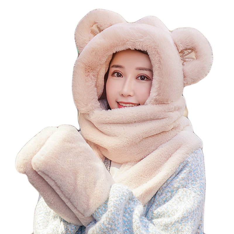 マフラー レディース 3点セット 耳あて かわいい 兎耳 秋冬 暖かい ネックウォーマー 帽子とマフラーと手袋 柔らかい ギフト ふわふわ 冬小物 厚手 学生 高校生 女の子 大人向け 防寒対策 クリ