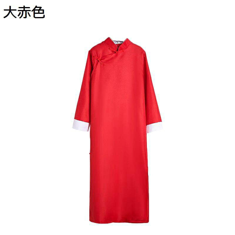 唐装 チャイナ服 メンズ ロングカーディガン 長袖 伝統服 演出服 チャイナ風 無地 大きいサイズ 立ち襟 武術シャツ ロング丈 民族衣装 オールシーズン 詠春拳 スポーツ 商業公演
