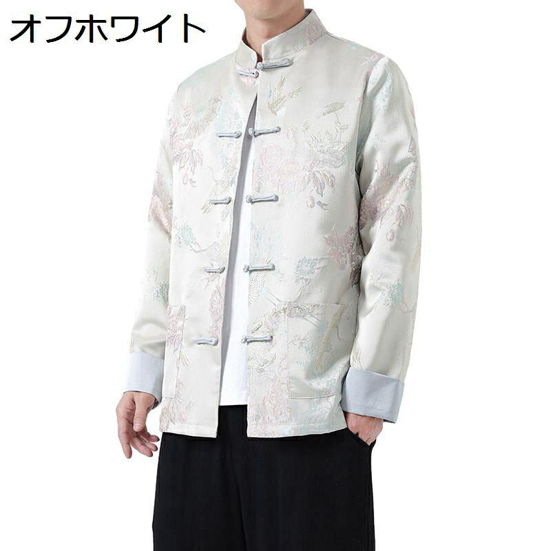 チャイナ服 ジャケット メンズ 唐装 漢服 長袖 アウター 中華風 チャイナボタン ファッション カッコイイ カジュアル ゆったり 大きいサイズ 春秋服 プレゼント パーティー お出掛け