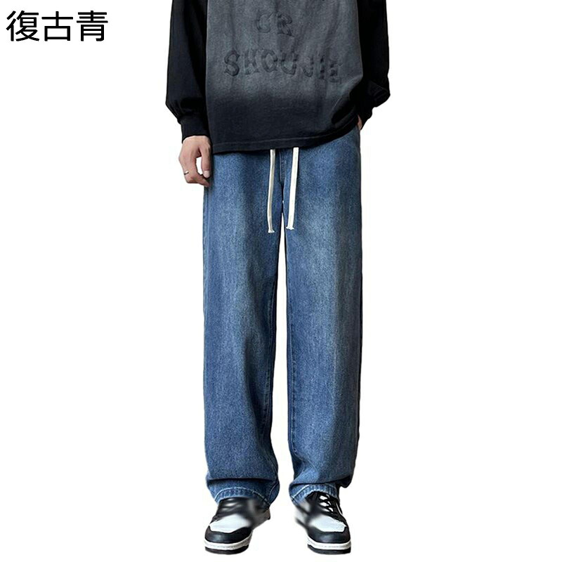 ジーンズ メンズ デニムパンツ 春秋 調整紐 ストレートパンツ ゆったり ワイド 簡約 シンプル カジュアル チノパン ずぼん 着回しやすい おしゃれ 速乾性 着用感 伸縮性 ジーパン 下着 4,673円