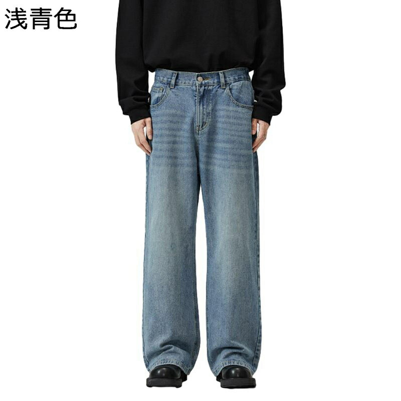 メンズ デニムパンツ デニム 動きやすい 着回しやすい感 男女兼用 ストレートパンツ ゆったり ワイド ポケット 下着 前開きジッパー Gパン カジュアル チノパン 脚長 着やせ 男性ツ 肌に優しい おしゃれ 街着 個性的